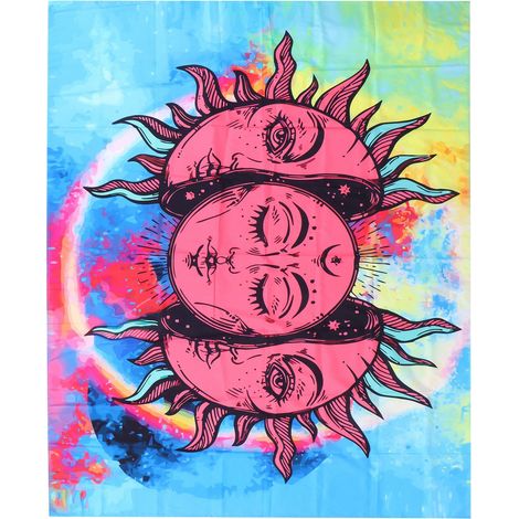 Wandteppich mit Sonnengöttinnen-Motiv, 230 x 180 cm, ideal als Hintergrunddekoration für Schlaf- und Wohnzimmer (1/5)