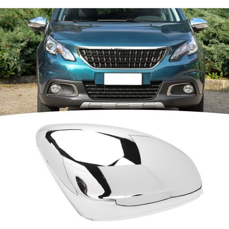 Couvercle de rétroviseur de remplacement chromé pour Peugeot 2008 2013‑2019 Gauche