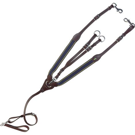 nero - Plastron gagnant en cuir de qualité avec bandes élastiques