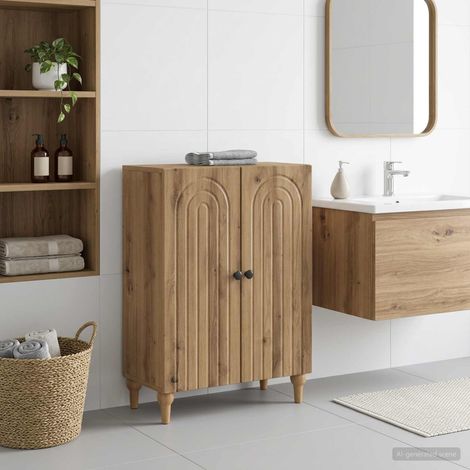 vidaXL Bathroom Storage Cainet ALKMAAR Artisan Oak 59.5 x 31 x 80 cm (1/5)
