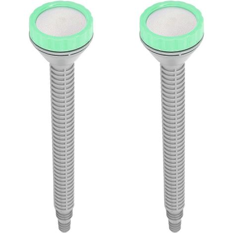 2PCS Watering Hose Nozzle Extended Spray Nozzle Shower Head Stainless Steel Versatile Hose Wand for Home Garden Irrigation Green Gray 1000mesh (1/5)