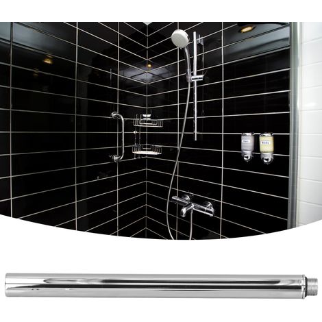 Rallonge de pommeau de douche tout cuivre, raccord de flexible, barre de rehausse et accessoires pour pommeau de douche, barre d'extension de flexible droit (1/5)