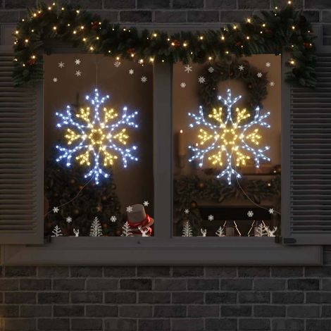 Weihnachts Schneeflocke Warmes Weiß 56 x 49 x 0,7 cm PVC vidaXL (1/5)