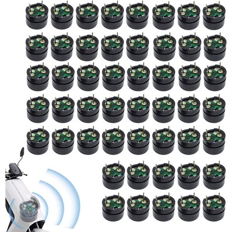 Alarme Buzzer 12 V, Buzzer piézoélectrique électromagnétique, Alarme de Sonnerie CA 2 Khz de Type électromagnétique de 100 pièces Haut-parleurs, Buzzer Passif Portable de 5 V 12 V de (1/5)