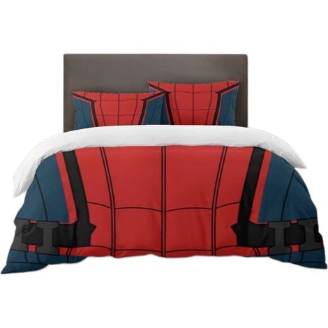Parure de lit Spider-Man 3 pièces, microfibre légère, pour enfants (garçons et filles), 229 x 229 cm