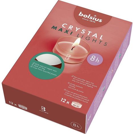 BOLSIUS Teelichte Crystal Lights 12er Pack - 6 Stück