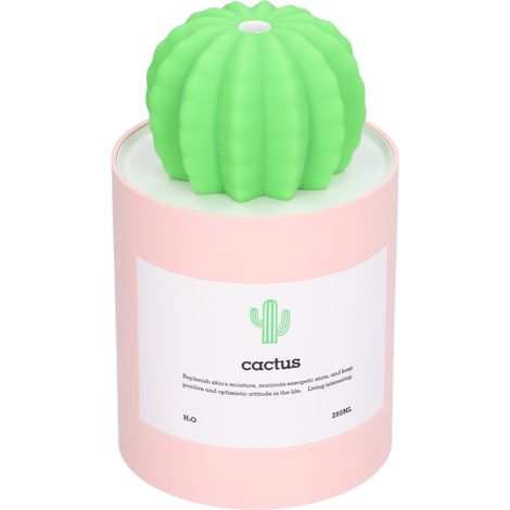 280-ml-Tischluftbefeuchter, Kaktus-Design, rosa Nano-USB-Vernebler (1/5)