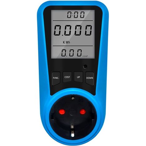 MèTre de Courant NuméRique à Prise VoltmèTre Compteur D'Alimentation CA Temps Watt Puissance Testeur D'éNergie WattmèTre - Prise UE
