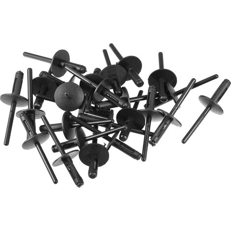 Kotflügelverkleidungsnieten – 25 Stück – Schwarzer Kunststoff – Kotflügelbefestigung – Kompatibel mit BMW X1, X2, X3, X4 – 21-mm-Schaft (1/5)