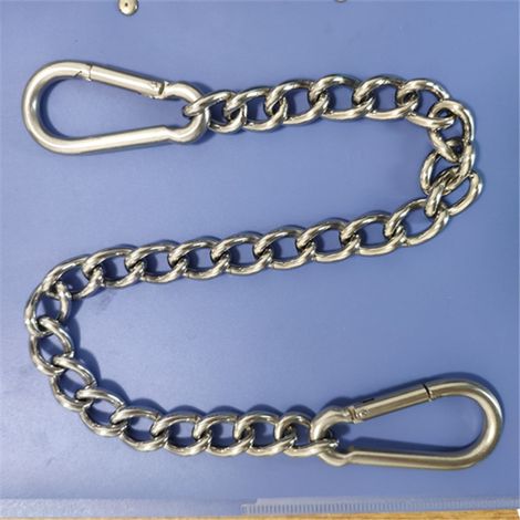 JSSEVN-Cadena de extensión de acero inoxidable 304, 60 cm, para silla colgante, columpio, con dos mosquetones, carga máxima de 300 kg.