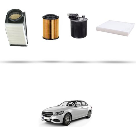 Kit tagliando 4 filtri compatibile con Mercedes Classe C (W205,S205,C205) 250 D 150kw Dal 2014 (1/5)