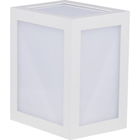 V-TAC 12W quadratische LED-Laternen-Wandleuchte, Weiß, Naturweiß, IP65