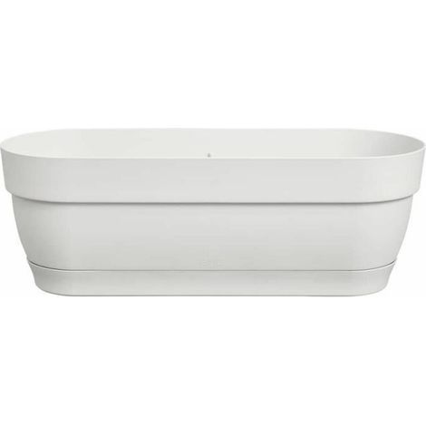 Jardineras Vibia Campana 50cm Blanco Seda - Elho (1/5)
