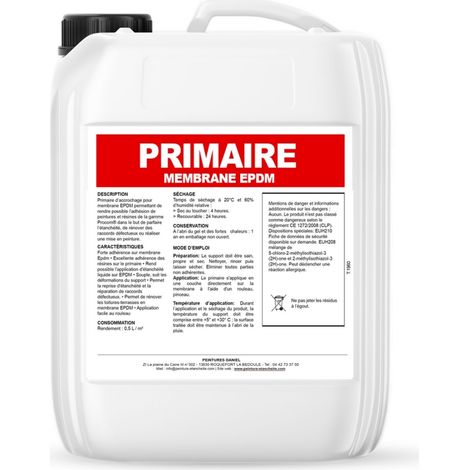 Procom – Primaire d'accrochage pour membrane EPDM 1 litre – Forte adhérence pour étanchéité liquide – Application facile au rouleau (1/2)