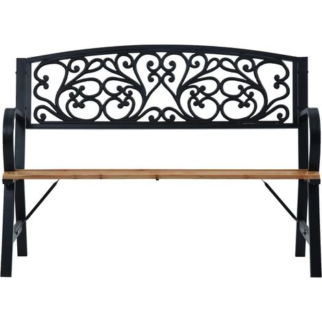 Banc de jardin Banc extérieur Banquette de jardin 120 cm Bois (1/5)