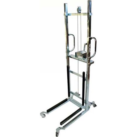 Impilatore manuale, carico massimo 150 kg - Ruote piroettanti - 300707