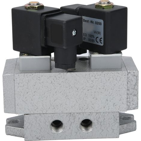 Électrovanne 5/2 à double commande électrique, distributeur directionnel G1/4" K25D2H-8AC220V, 2 positions, alimentation 220V CA. (1/5)