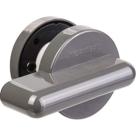 Verrou de cabine réversible en textile gris foncé – Pour cloisons modulaires – Fixation à vis – Épaisseur de porte 13mm – Normbau - NYTWR840