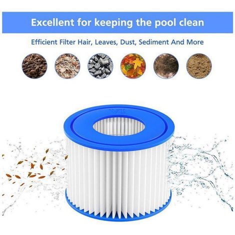 Cartouches filtre VI pour spa Bestway 4 pièces, remplacement entretien piscine portable, qualité d'eau Femeo (1/5)
