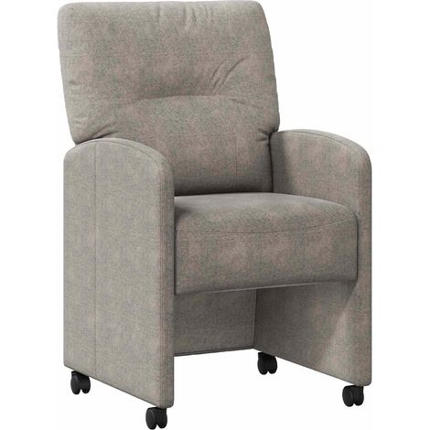Esszimmerstühle mit Rollen 2 pcs Hellgrau 57 x 67 x 95 cm vidaXL