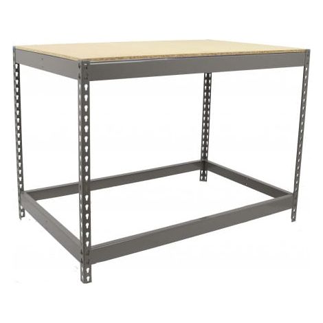 Simonrack Banc de travail métal gris et bois robuste