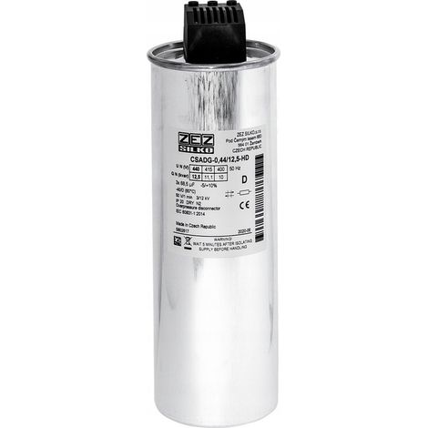 ZEZ-Silko-Kondensator 12,5 kvar 440 V Cn=3x68,51µF In=3x16,42A