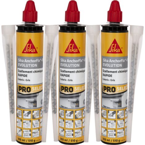 SIKA Anchorfix-1 Evolution - Grau - 300ml - 3er-Set chemische Schnellversiegelungsharze