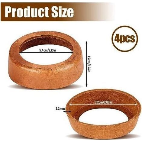 Lot de 4 pièces rechange pour pompe à bras Type 75 Manchon en cuir Pompe Manchons piston Kit joints jardin manuelle - (1/5)
