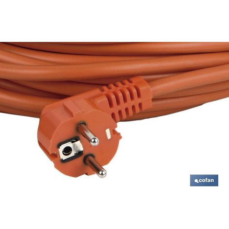 Prolunga Bipolare Con Cavo T/T Laterale 16a250v 25m Arancio