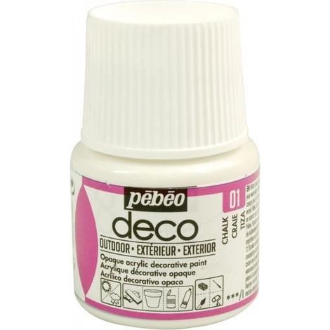 Peinture acrylique - PEBEO - Blanc - 45 ml - Finition mat - Multi-surfaces (1/3)