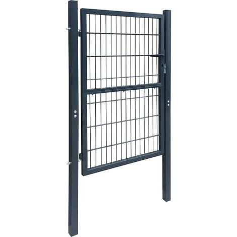vidaXL Cancello per Recinzione 2D (Singolo) Grigio Antracite