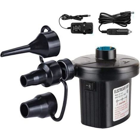 pair Pompe à Air Électrique, 2 en 1 Rechargeable Gonfleur Degonfleur, Electrique Pompe À Air Portable Rapide Gonfleur avec 3 Buses [413]