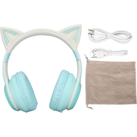 Écouteurs sans fil Bluetooth POENVFPO, casque o pliable avec (1/5)