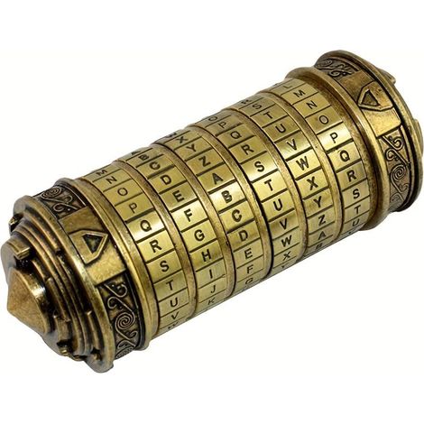 Coffret à bijoux cylindrique vintage doré avec serrure à combinaison et cadran réinitialisable boîte à bijoux sécurisée convient pour ranger bagues, alliances et clés boîte de rangement décorative. (1/5)