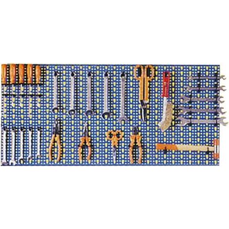Panel perforado de acero 100x50 azul kit