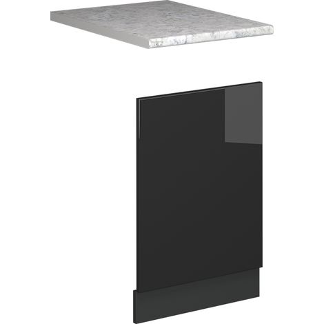 Panel frontal Fame-Line, Antracita alto brillo, 45 cm , ET Mármol, Vicco (1/5)