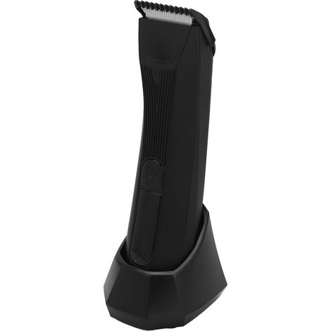Tondeuse corporelle noire étanche, électrique et rechargeable pour hommes (1/5)