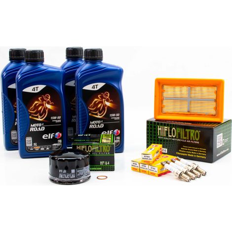 Kit Révision Filtres Bougies pour BMW R 1200 RT ABS de 2010 à 2014 - ELF MOTO 4 ROAD 15w50 4L