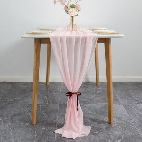 Tischläufer aus seidigem Chiffon für festliche Anlässe wie Hochzeiten, festliche Tische und vieles mehr.