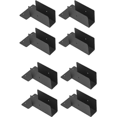 Kit de pergola en acier inoxydable pour boiseries - Support de fixation supérieur - Quincaillerie modulaire pour pergola de dimensions variables, compatible avec des montants de 2 x 4 pouces (lot de 8 (1/5)