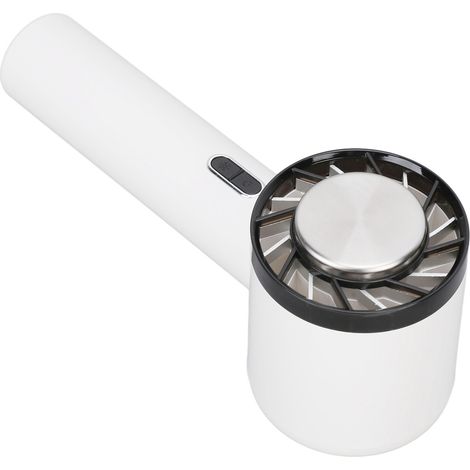 Ventilateur portable à 3 vitesses, compresse froide, silencieux, support pour téléphone, ventilateur d'été avec base, blanc (1/5)
