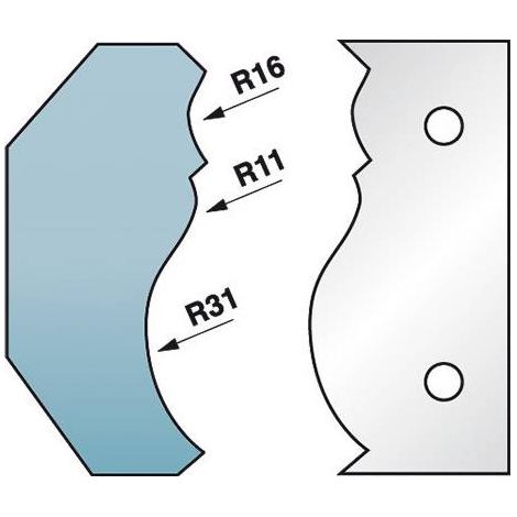 Jeu de 2 fers Profilés Ht. 90 x 5,5 mm - N° 351 Corniche - Résistance et Précision - Outil pour Menuiserie - Diamwood (1/2)