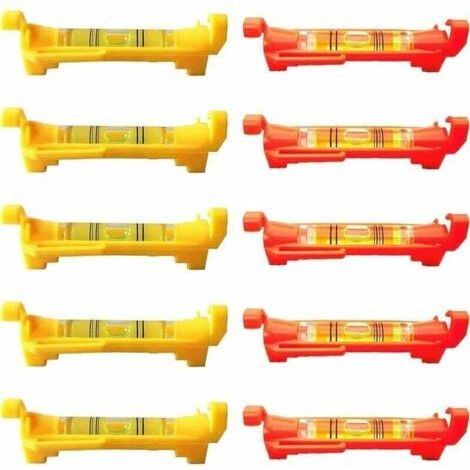 10 mini niveaux à bulle, niveaux à corde, niveaux à carrelage pour la maçonnerie, la plomberie, les mesures d'ingénierie de l'industrie de la construction (1/4)