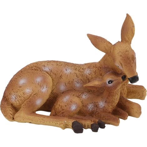 Figurine de cerf peinte à la main, traitement de revêtement, détails vifs, jolie Statue de cerf pour décoration de jardin de maison, cadeaux (1/5)