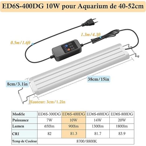 Aquarium Lighting LED Ramp Full Spectrum Aquarium Extendable Brackets (40-52 cm)