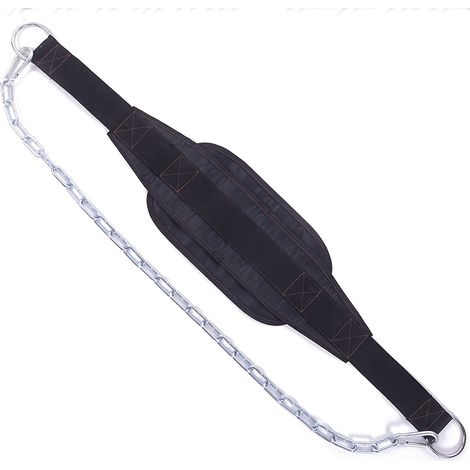Weighted Pull Up Belt, Weighted Belt for Pullups Pull-up Belt with Iron Chain Fitness Drop Weight Equipment Gym Dip Belt for Bodybuilding Power Training Building Pull Up (1/5)