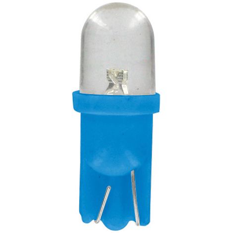 24V Micro lampada 1 Led - (T10) - W2,1x9,5d - 2 pz  - D/Blister - Blu (1/4)
