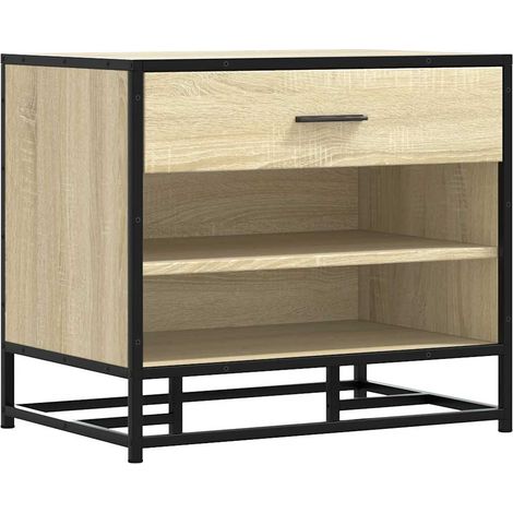 Maison Exclusive - Panca Portaoggetti Rovere Sonoma Legno Multistrato e Metallo