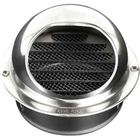 Sortie d'air murale, sortie d'air en acier inoxydable, hotte aspirante murale extérieure, protection anti-pluie, chapeau de ventilation sphérique, grille de ventilation de cuisine, 150 mm (1/5)