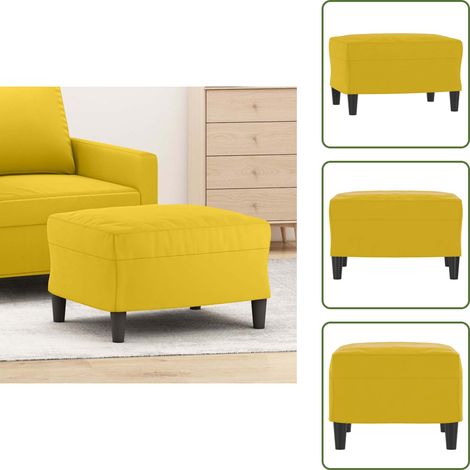 Sitzgelegenheit - vidaXL Fußhocker Gelb 60x50x41 cm Samt - Sofa Hocker (1/5)